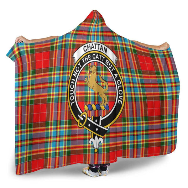 Scottish Chattan Clan Crest Tartan Hooded Blanket Tartan Plaid 2