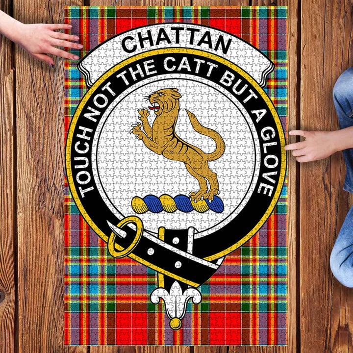 Scottish Chattan Clan Crest Tartan Jigsaw Puzzle 3