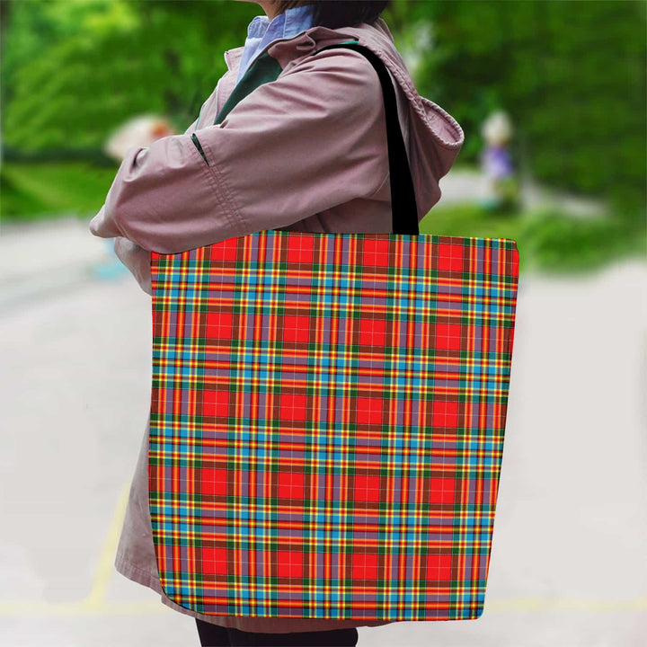 Scottish Chattan Clan Tartan Canvas Bag With Shoulder Strap Tartan Plaid 2