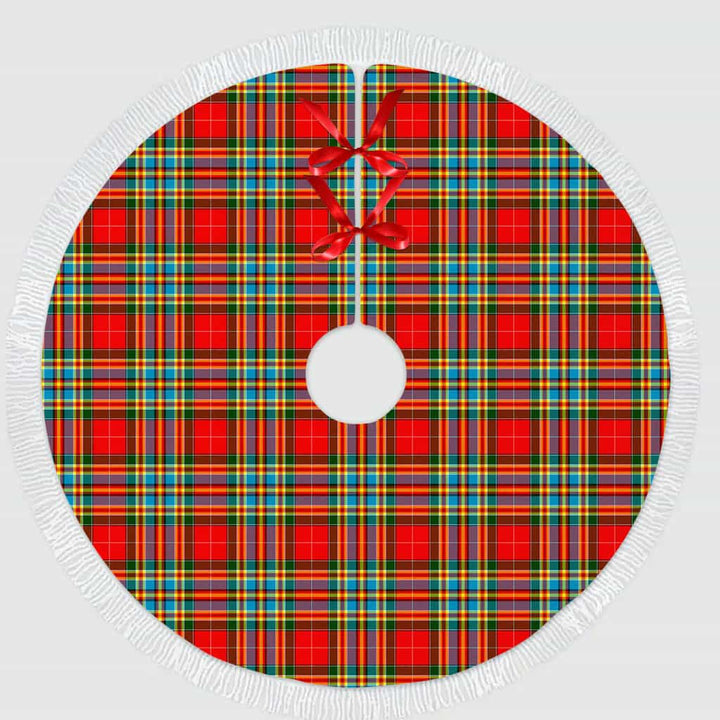 Scottish Chattan Clan Tartan Christmas Tree Skirt Tassels 1 Tartan Plaid