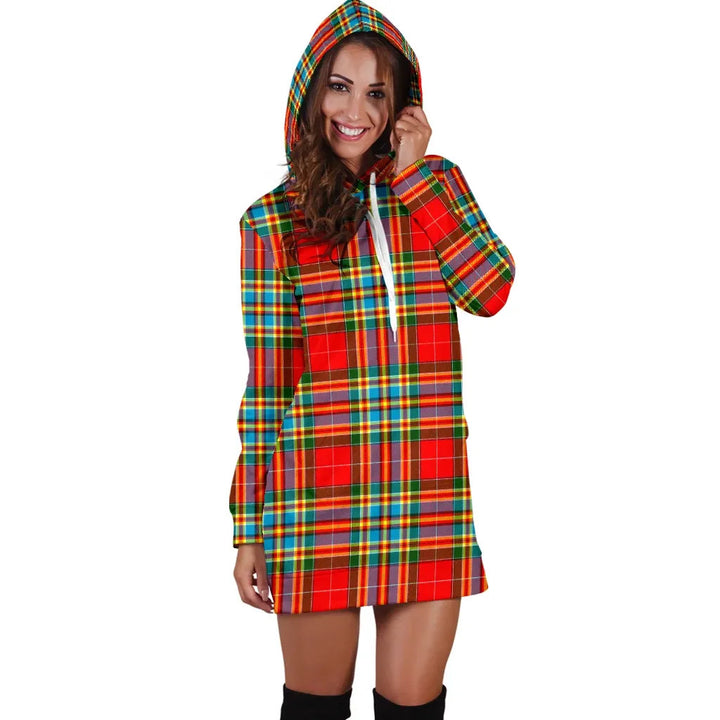 Scottish Chattan Clan Tartan Hoodie Dress