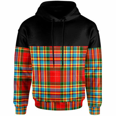 Scottish Chattan Clan Tartan Hoodie - Horizontal Style Front Side Tartan Plaid