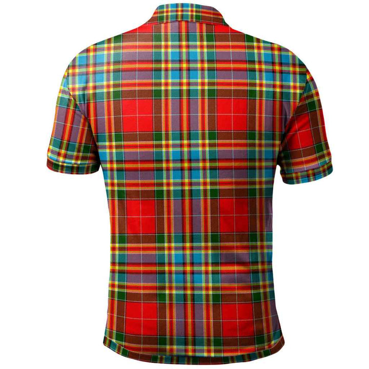 Scottish Chattan Clan Tartan Polo Shirt Back Side Tartan Plaid