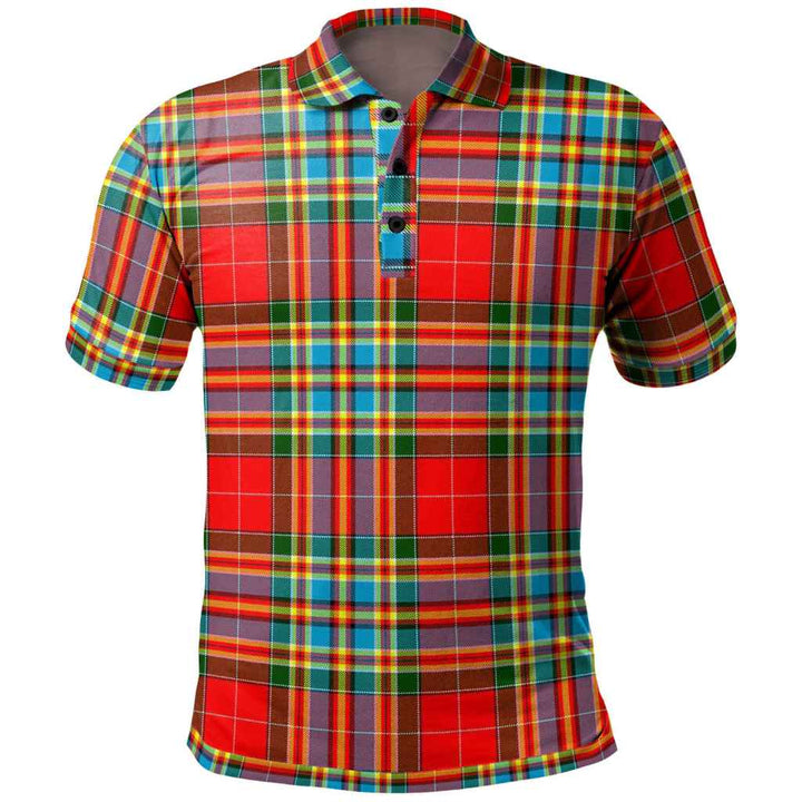 Scottish Chattan Clan Tartan Polo Shirt Front Side Tartan Plaid