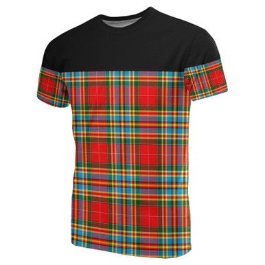 Scottish Chattan Clan Tartan T-Shirt Horizontal Style Front Side Tartan Plaid