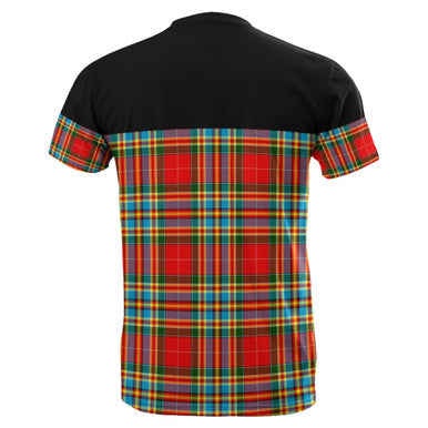 Scottish Chattan Clan Tartan T-Shirt Horizontal Style Back Side Tartan Plaid