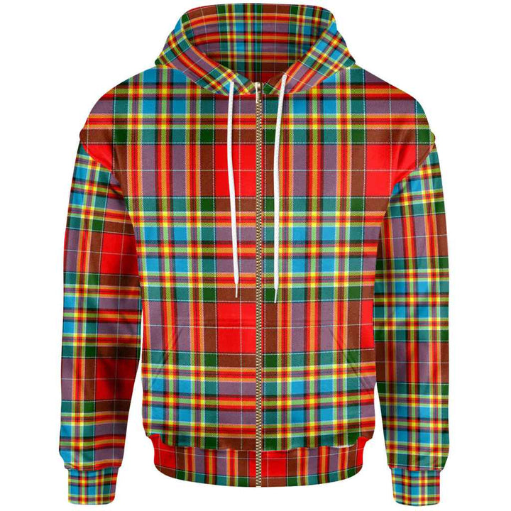 Scottish Chattan Clan Tartan Hoodie Zip Tartan Plaid