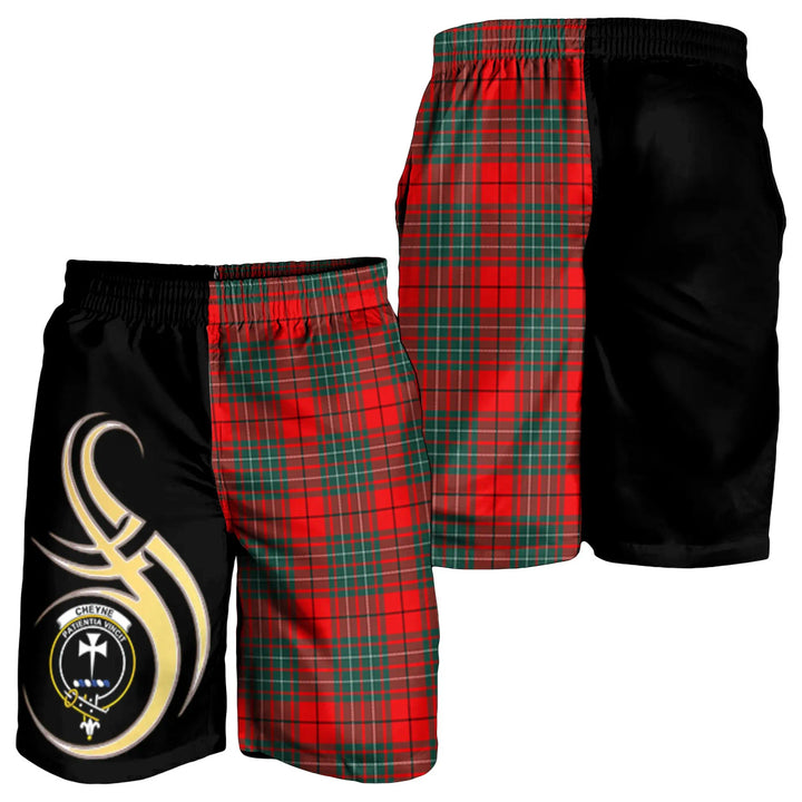 Scottish Cheyne Clan Crest Tartan Believe in Me Men's Shorts