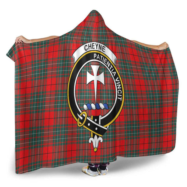 Scottish Cheyne Clan Crest Tartan Hooded Blanket Tartan Plaid 2