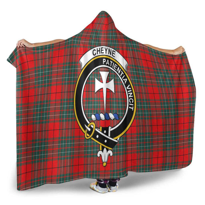 Scottish Cheyne Clan Crest Tartan Hooded Blanket Tartan Plaid 2