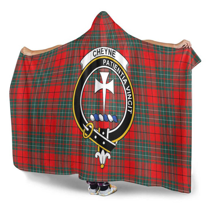 Scottish Cheyne Clan Crest Tartan Hooded Blanket Tartan Plaid 3