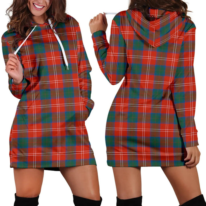 Scottish Chisholm Ancient Clan Tartan Hoodie Dress