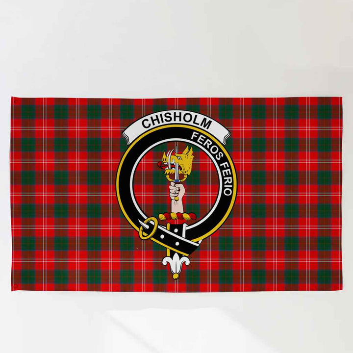 Scottish Chisholm Clan Crest Tartan Flag Parade Tartan Plaid 3
