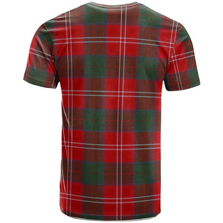 Scottish Chisholm Clan Crest Tartan T-Shirt Back Side Tartan Plaid