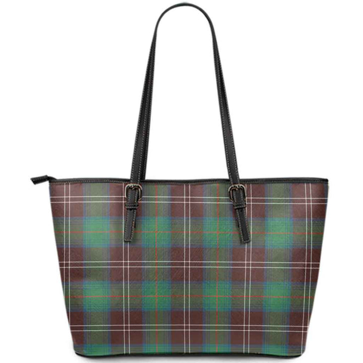 Scottish Chisholm Hunting Ancient Clan Tartan Leather Tote Tartan Plaid