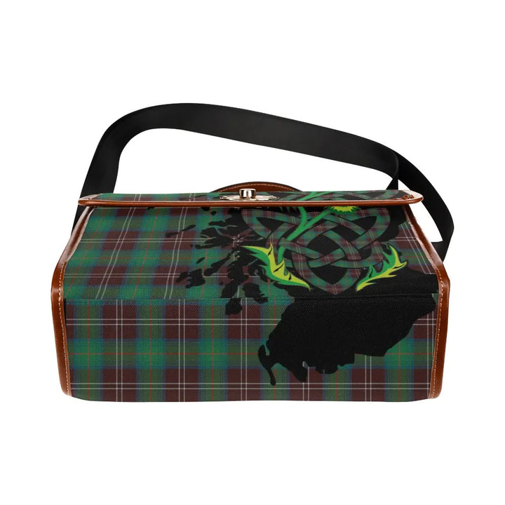 Scottish Chisholm Hunting Ancient Clan Tartan Waterproof Canvas Bag With Thistle Tartan Plaid 5