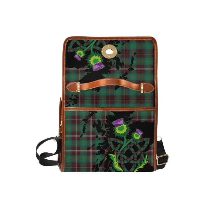 Scottish Chisholm Hunting Ancient Clan Tartan Waterproof Canvas Bag With Thistle Tartan Plaid 6