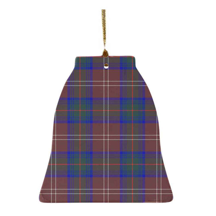 Scottish Chisholm Hunting Modern Clan Tartan Ceramic Ornament Bell Shape Tartan Plaid