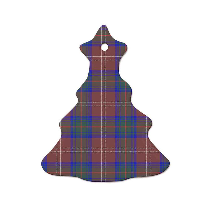 Scottish Chisholm Hunting Modern Clan Tartan Ceramic Ornament  Tree Shape Tartan Plaid