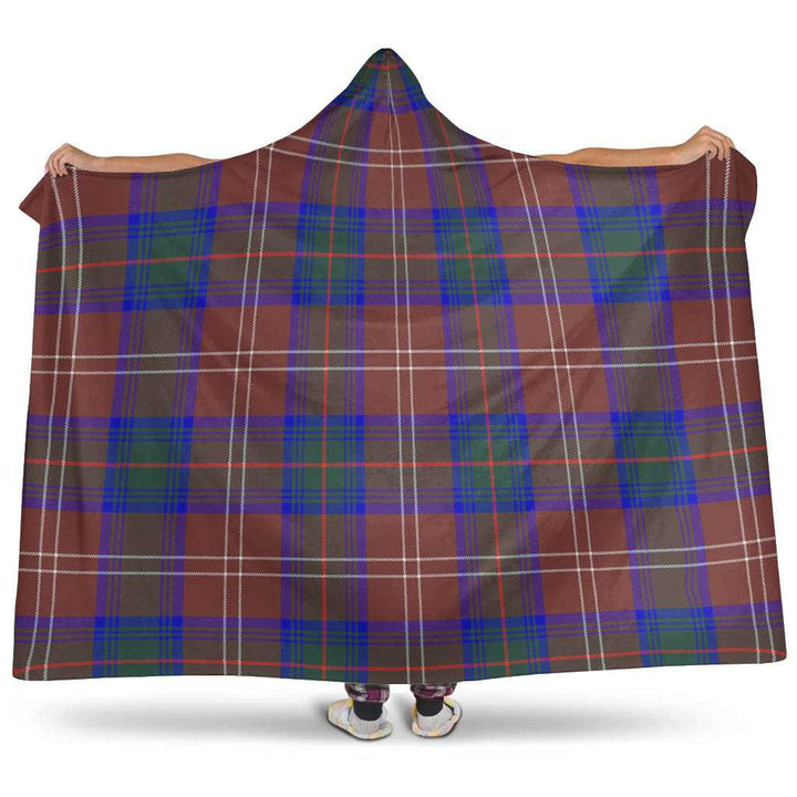 Scottish Chisholm Hunting Modern Clan Tartan Hooded Blanket Tartan Plaid 1