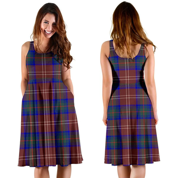 Scottish Chisholm Hunting Modern Clan Tartan Women Midi Dress