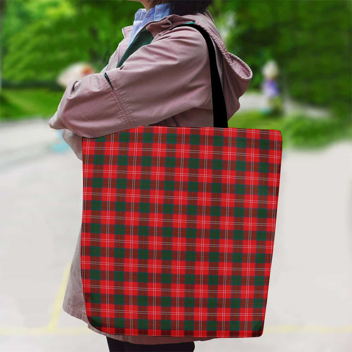 Scottish Chisholm Modern Clan Tartan Canvas Bag With Shoulder Strap Tartan Plaid 2