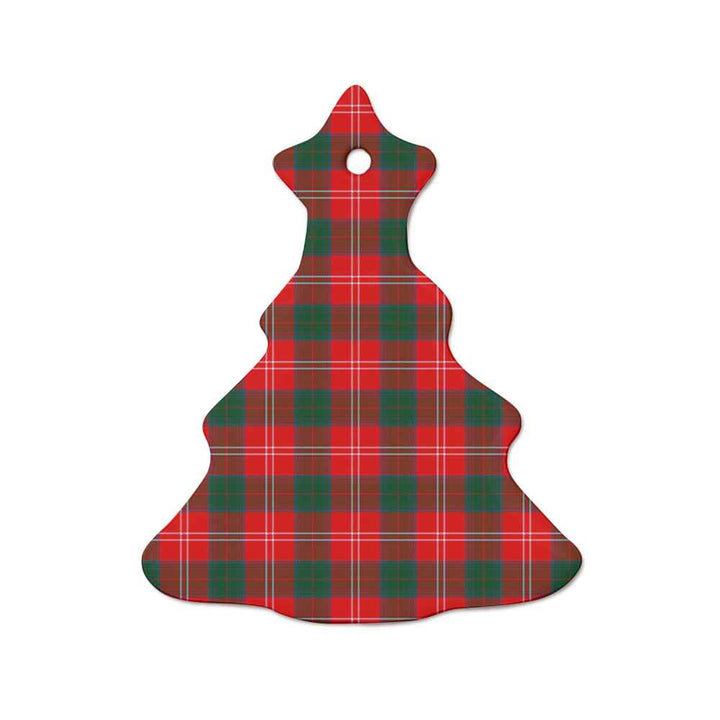 Scottish Chisholm Modern Clan Tartan Ceramic Ornament  Tree Shape Tartan Plaid