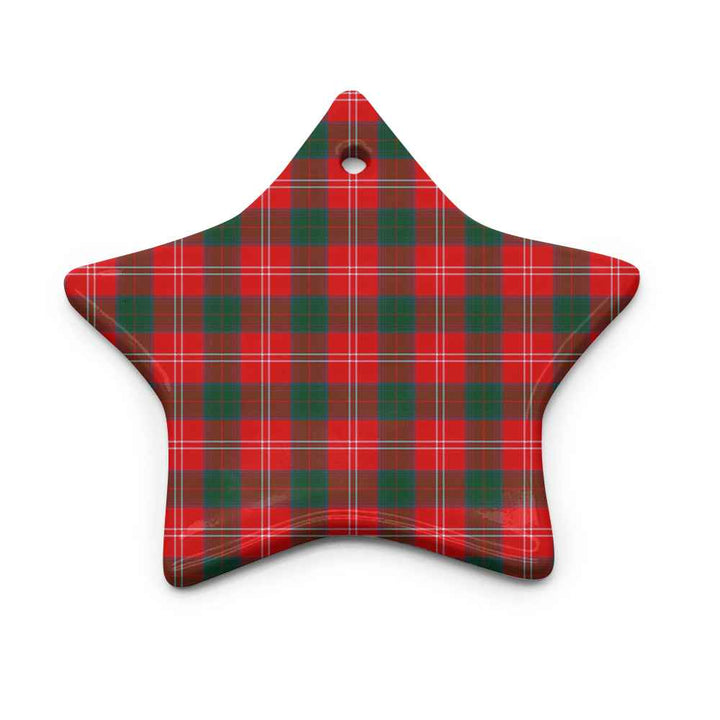 Scottish Chisholm Modern Clan Tartan Ceramic Ornament Star Shape Tartan Plaid