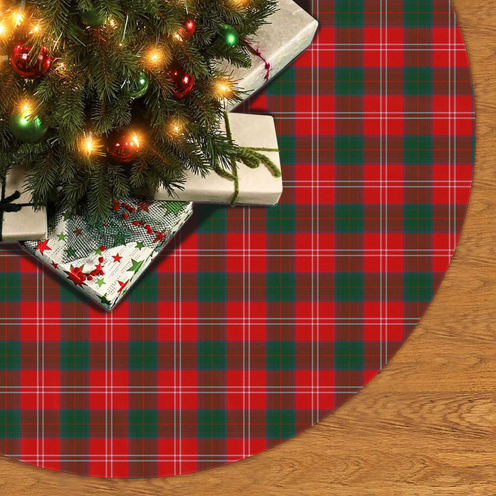 Scottish Chisholm Modern Clan Tartan Christmas Tree Skirt No Tassels 2 Tartan Plaid