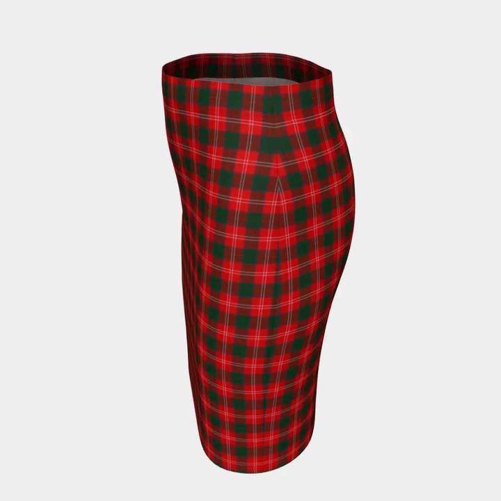 Scottish Chisholm Modern Clan Tartan Fitted Skirt Tartan Plaid 2