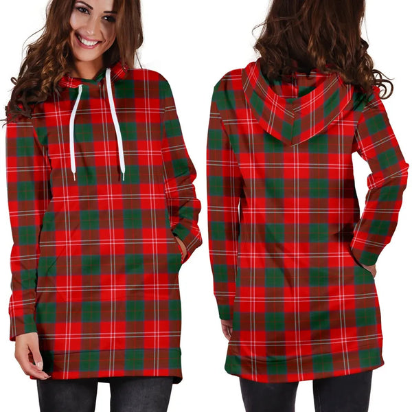 Scottish Chisholm Modern Clan Tartan Hoodie Dress