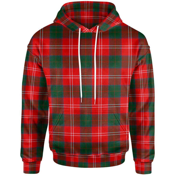 Scottish Chisholm Modern Clan Tartan Hoodie Front Side Tartan Plaid