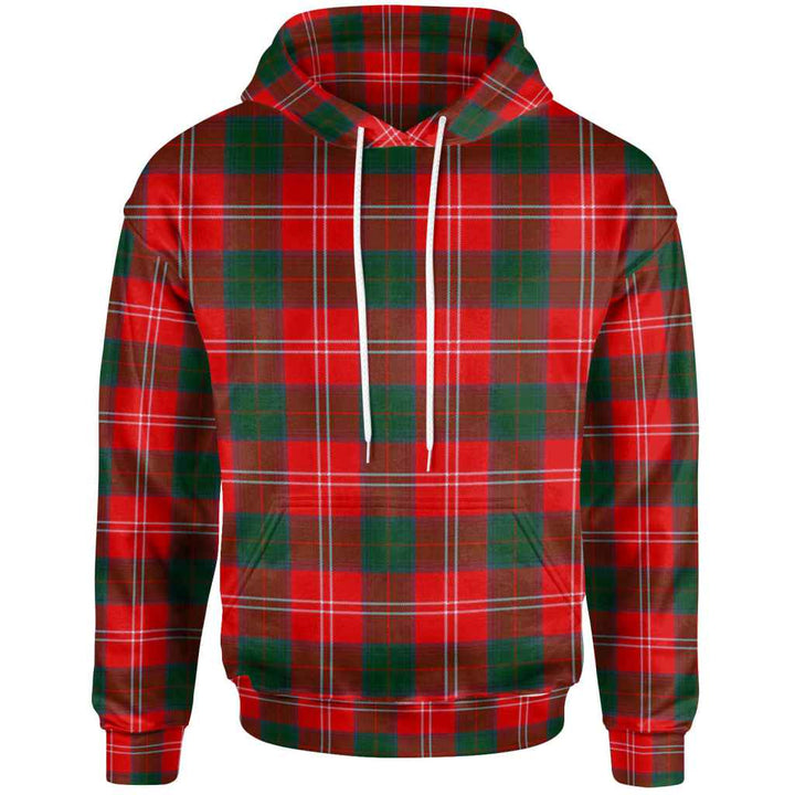 Scottish Chisholm Modern Clan Tartan Hoodie Front Side Tartan Plaid