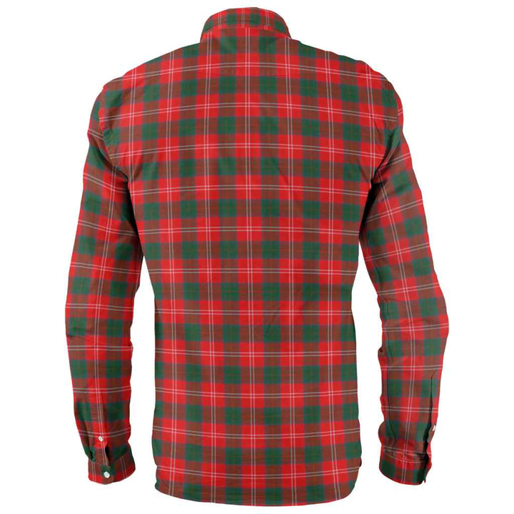 Scottish Chisholm Modern Clan Tartan Long Sleeve Shirt Back Side Tartan Plaid