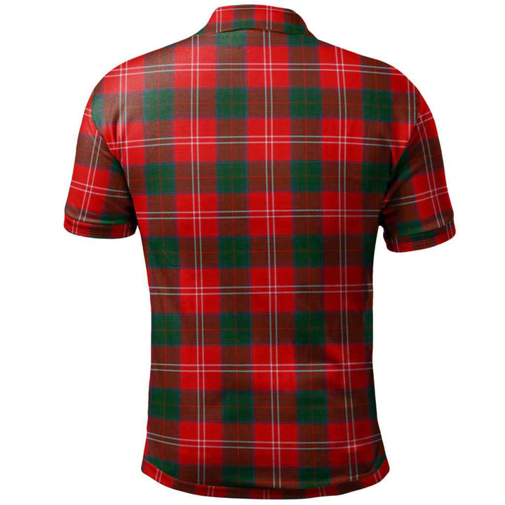 Scottish Chisholm Modern Clan Tartan Polo Shirt Back Side Tartan Plaid
