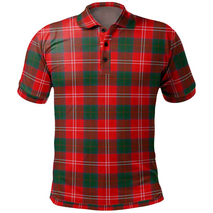 Scottish Chisholm Modern Clan Tartan Polo Shirt Front Side Tartan Plaid