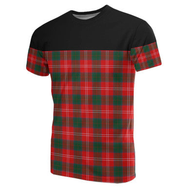 Scottish Chisholm Modern Clan Tartan T-Shirt Horizontal Style Front Side Tartan Plaid
