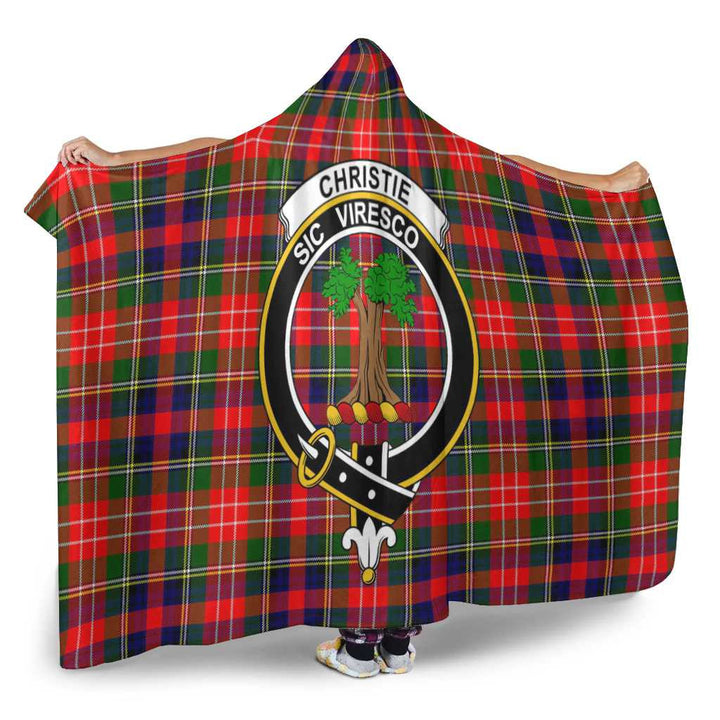 Scottish Christie Clan Crest Tartan Hooded Blanket Tartan Plaid 2