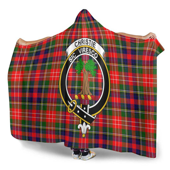 Scottish Christie Clan Crest Tartan Hooded Blanket Tartan Plaid 3