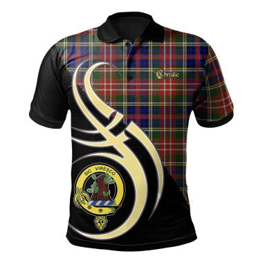 Scottish Christie Clan Crest Tartan Polo Shirt Believe in Me Front Side Tartan Plaid