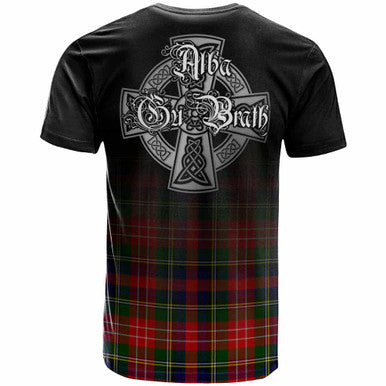 Scottish Christie Clan Crest Tartan T-Shirt - Alba Gu Brath Family Crest Celtic Inspired Back Side Tartan Plaid