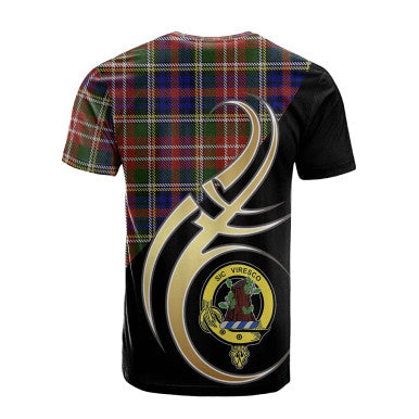 Scottish Christie Clan Crest Tartan T-Shirt Believe in Me Back Side Tartan Plaid