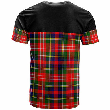 Scottish Christie Clan Crest Tartan T-Shirt - Horizontal Style Back Side Tartan Plaid