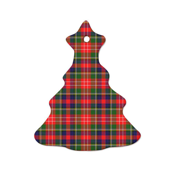 Scottish Christie Clan Tartan Ceramic Ornament  Tree Shape Tartan Plaid