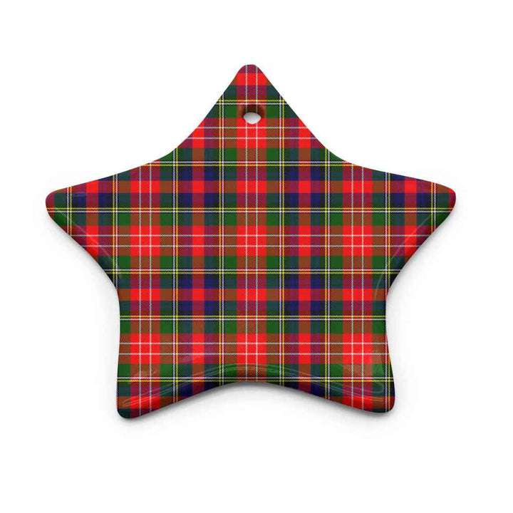 Scottish Christie Clan Tartan Ceramic Ornament Star Shape Tartan Plaid