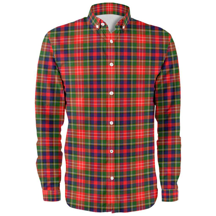 Scottish Christie Clan Tartan Long Sleeve Shirt Front Side Tartan Plaid