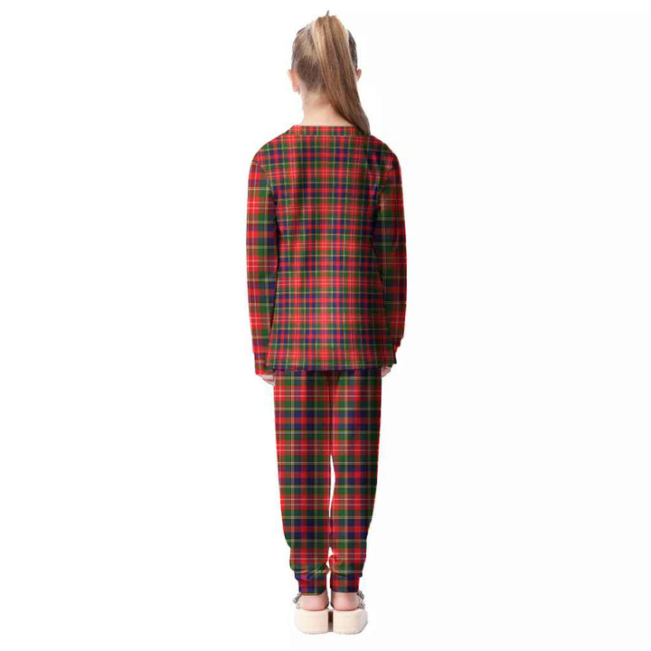Scottish Christie Clan Tartan Pajama Set Kid Back Side Tartan Plaid