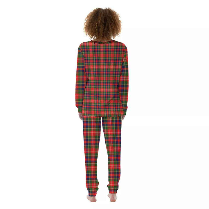 Scottish Christie Clan Tartan Pajama Set Women Back Side Tartan Plaid
