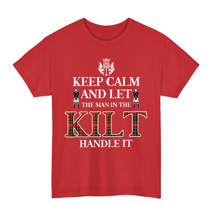 Scottish Christie Clan Tartan T-Shirt - Keep Calm Tartan Plaid Red Color