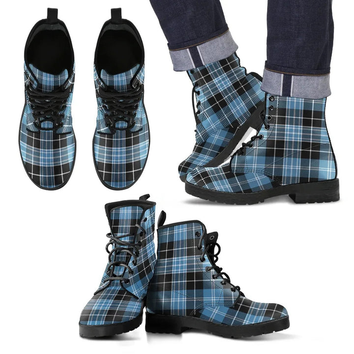 Scottish Clark Ancient Clan Tartan Leather Boots